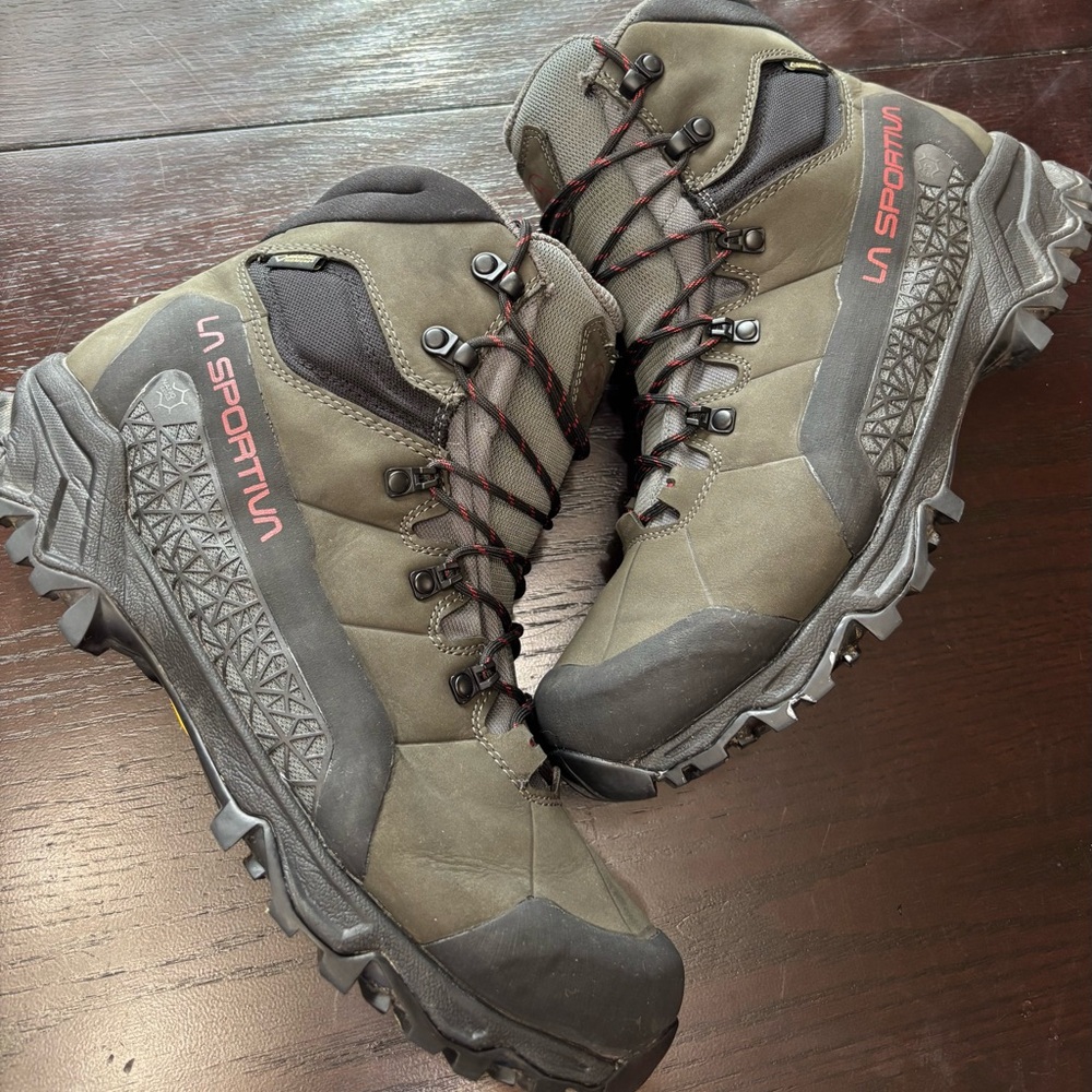 La Sportiva Nucleo High II GTX Boots Men's 12 Carbon Green Hiking Outdoor - Picture 6 of 9
